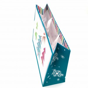 Best Selling Cheap Recycled Shopping Paper Bag With Glitter Logo