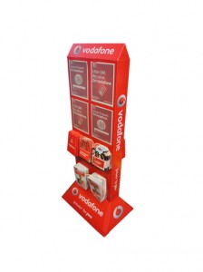 Custom Printed Cardboard Corrugated Counter Leaflet Holder Flyer Literature A4 Paper Brochure Display Stand Leaflet