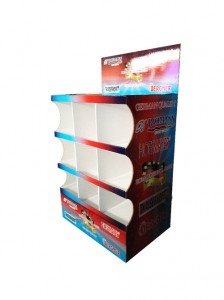 Supermarkt opvouwbare POP Carton Stand maat Retail Draagbare POS kartonnen vloer display