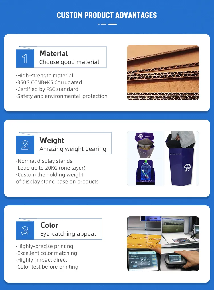 Cardboard display stand advance