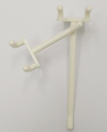 white PE small hook clothing use wall hook