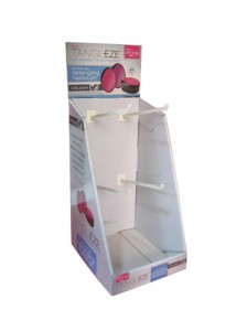 Promotional Cardboard Counter top pdq Display With Peg Hook