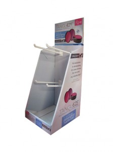 Promotional Cardboard Counter top pdq Display With Peg Hook