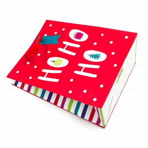 In Stock Custom Folding Christmas Paper Gift Bag for festival favor packaging
