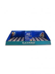 Small PDQ cardboard advertising counter display stands for drink