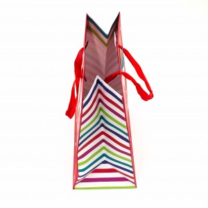 In Stock Custom Folding Christmas Paper Gift Bag for festival favor packaging