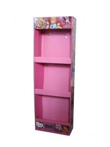 Supermarket Askja Sýna Rack 3 Tiers Makeup Floor Stand pappa sýna fyrir regnhlíf