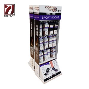 Customized Cardboard for Sale Standing Cardboard Hook Display with Pegs