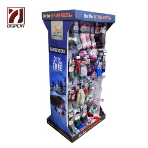 Customized Cardboard for Sale Standing Cardboard Hook Display with Pegs