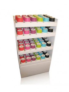 4 tiers cardboard display stand for brand cup advertising coffee cup display
