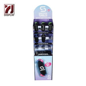 Customized Cardboard Hook Floor Display Stand Cardboard Socks Display for Supermarket