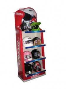Helmet POS Cardboard Display