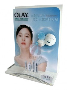 OEM ODM crystal makeup beauty exhibition acrylic cosmetics store display counter units stand