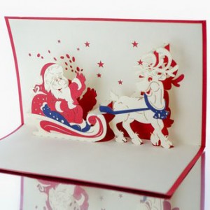 Wholesale Christmas Custom Pop Up Greeting Cards