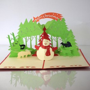 Wholesale Christmas Custom Pop Up Greeting Cards