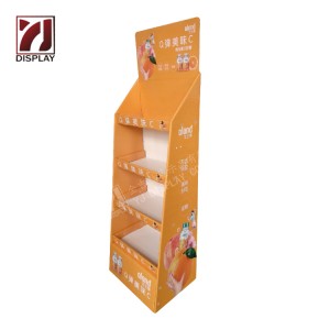 Corrugated Hanging Cell Phone Accessories Display Stand Double Sided Cardboard Floor Display