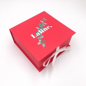 Custom foldable magnetic gift box for cosmetic