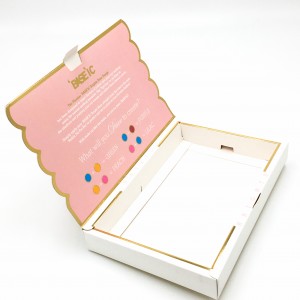 Custom size box made elegent design hot stamping cardboard paper box